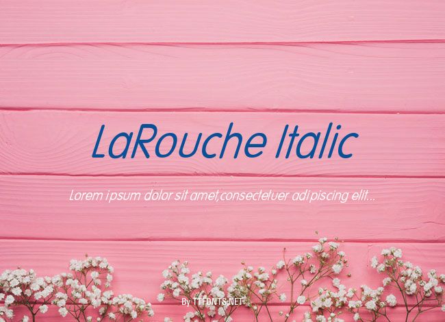 LaRouche Italic example